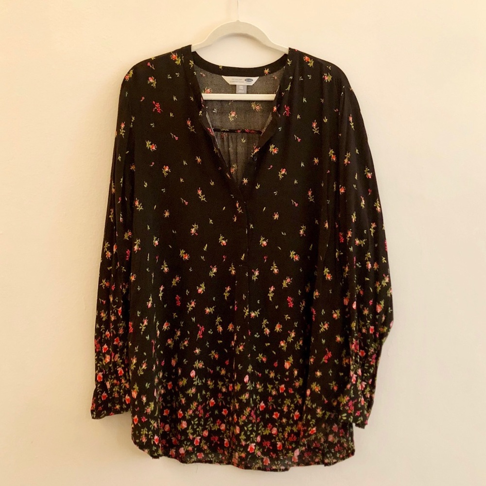 Black Multi Floral Blouse